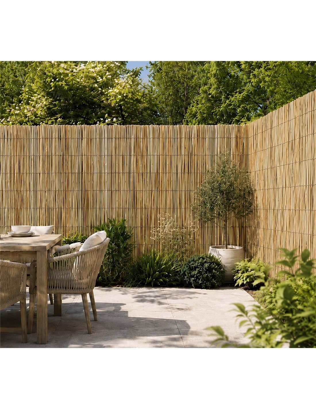 Jardin202 - Cerramiento Premium Natural Alpes Ocultación 95% | Multivarillas Naturales | Privacidad para Jardín y Terraza | 2x5m () | 2x5m