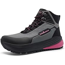 Women's Orthopedic Wide Waterproof Hiking Boots: Comfortable Plantar Fasciitis Diabetic Walking Running Trekking Shoes, Orthotic Non Slip Flat Feet Trail Mid Ankle Support Boots for Foot Pain Relief
