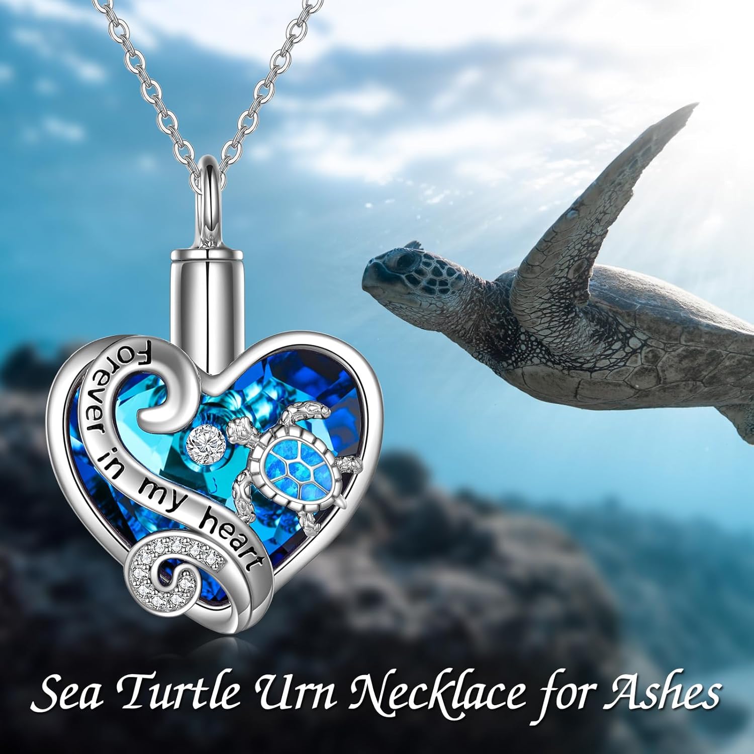 WINNICACA Urn Necklaces for Ashes Sterling Silver Cremation Jewelry for Ashes Urns for Human Ash Pendant Necklace with Funnel Filler Kit - Image 5