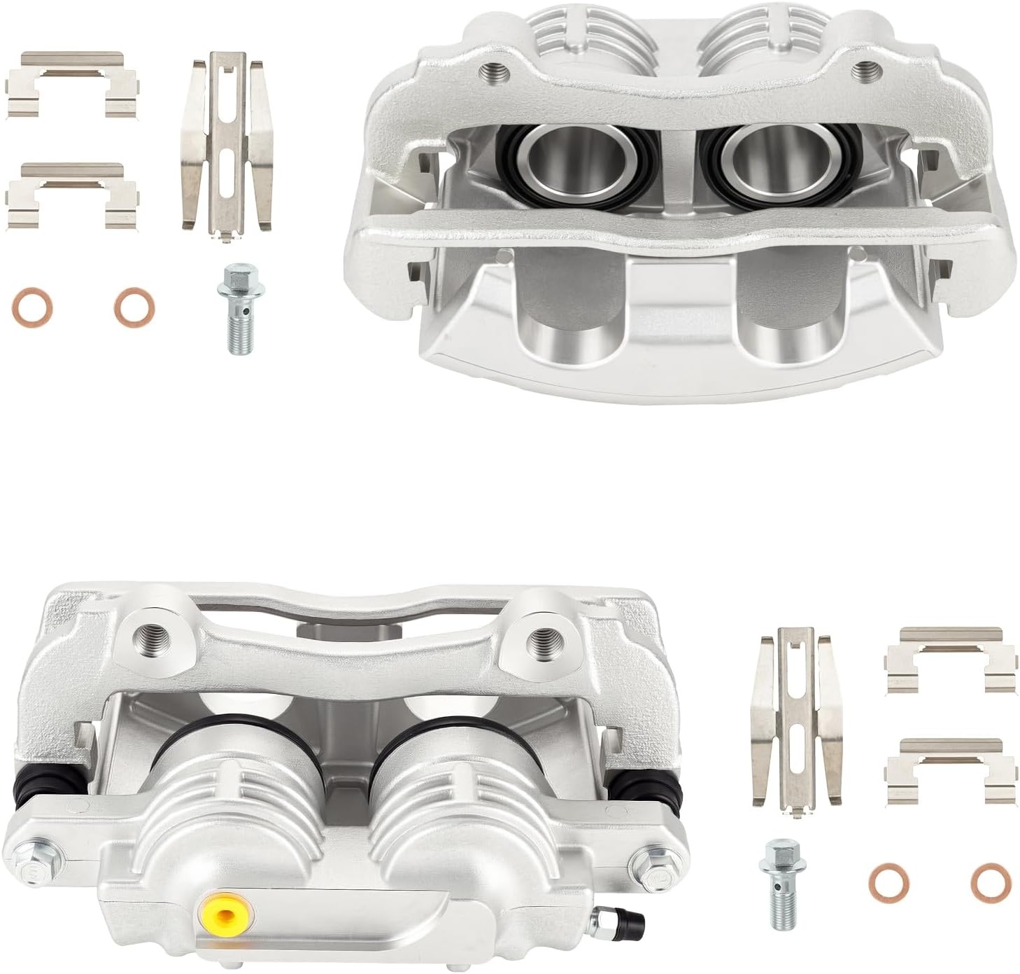 Front Disc Brake Caliper Assembly with Bracket fit for 1998-2002 Chevrolet Camaro, 1998-2002 Pontiac Firebird, Front Right and Left Caliper set with 2PC, 18-B4692 + 18-B4693