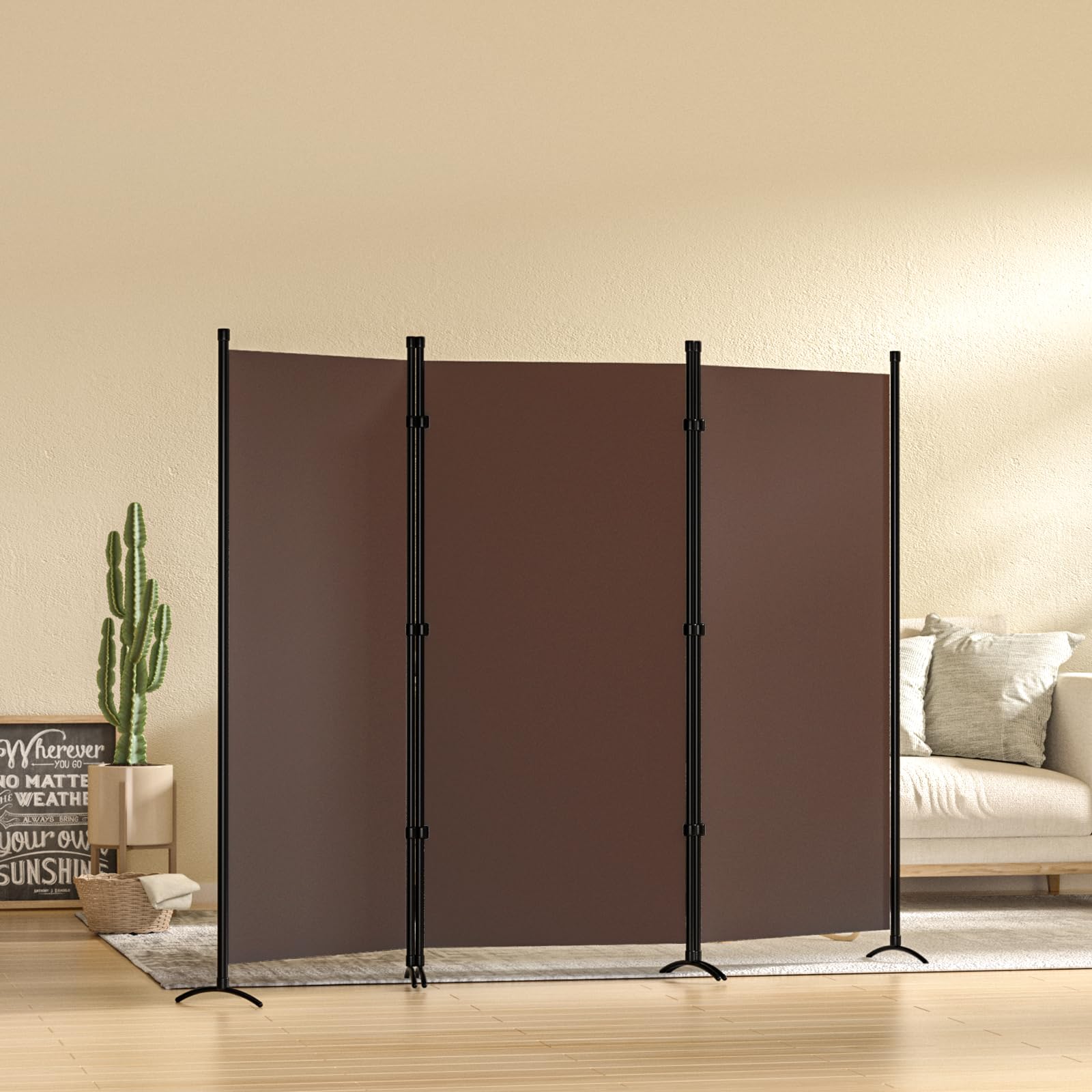 3 Panel Room Divider, 6FT Portable Room Dividers Folding Privacy Screens, 100" W Freestanding Fabric Divider for Room Separation, Partition Room