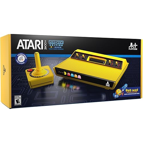 Atari 2600+ PAC-MAN Edition Console, Game & Wireless Joystick