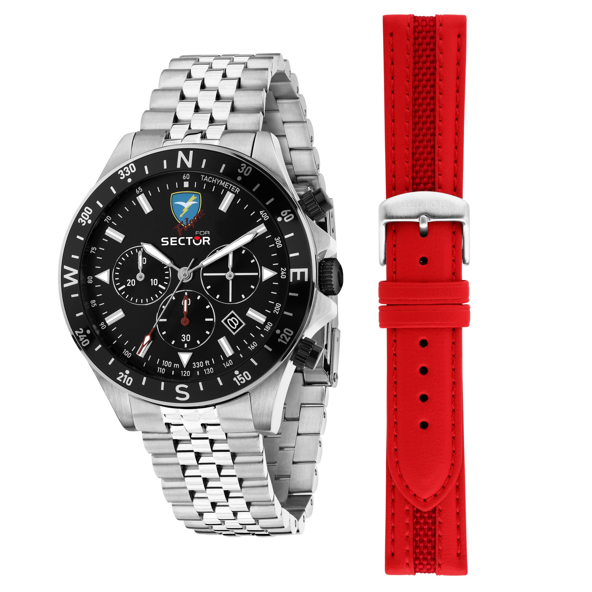 Sector No Limits Orologio Uomo Folgore in Acciaio, Cronografo, Special Pack, Limited Edition - R3273161052