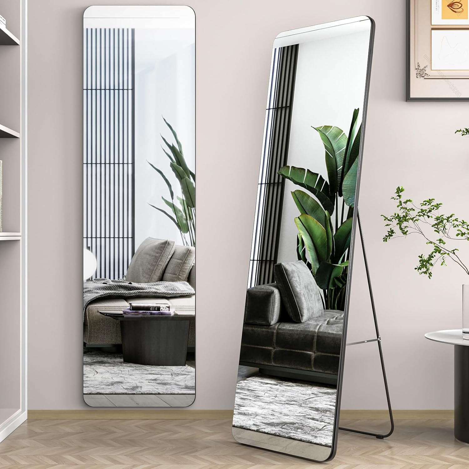 Biyatuos Full Length Floor Mirror,56"x16" Free Standing