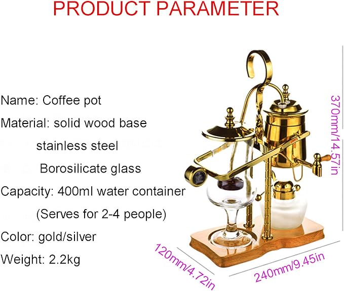 Cafetera Sifón Balance 400 ml Filtro Permanente Doble Columna miniatura 3
