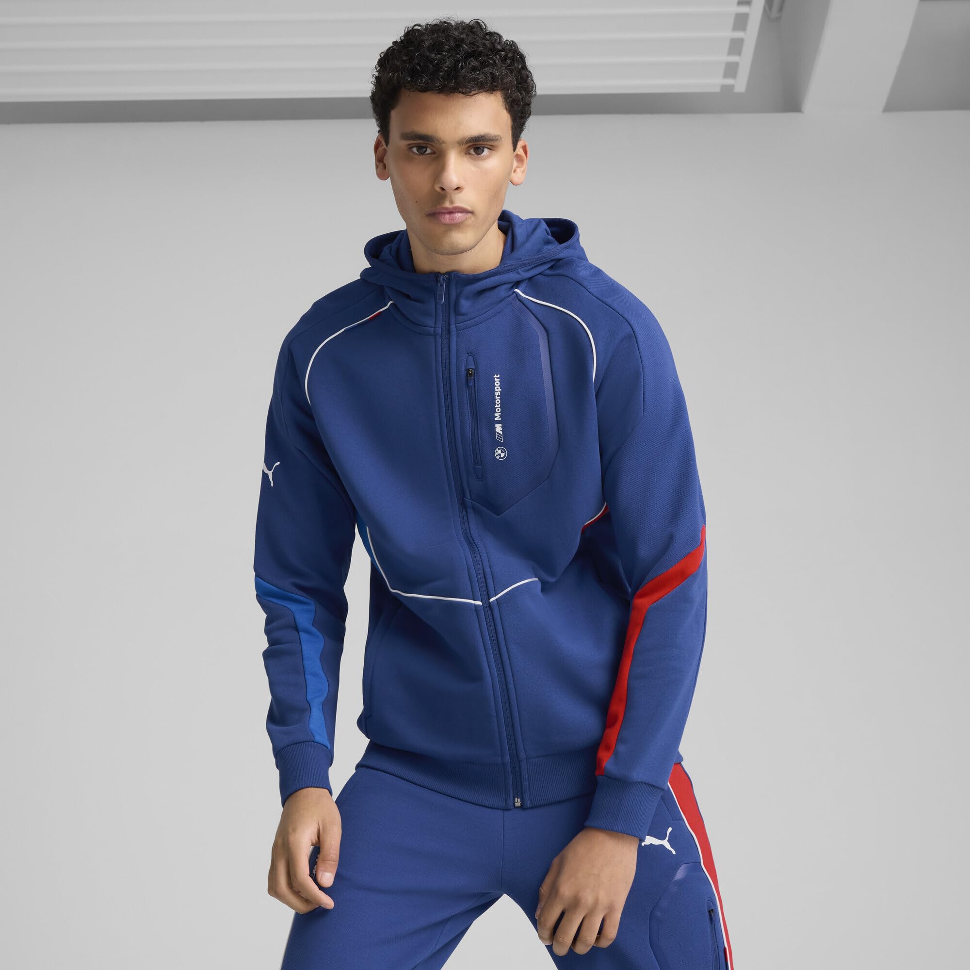 PUMA Chaqueta con Capucha BMW M Motorsport Hombre L, Pro Blue M Color