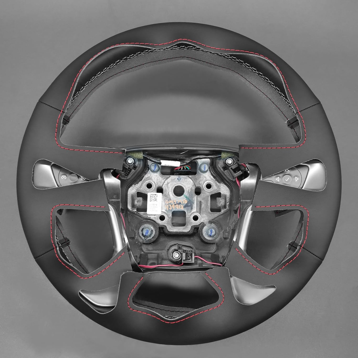 MEWANT Sew Custom-Fit for GMC Steering Wheel Wrap Cover for GMC Sierra 1500 2014-2018 / Sierra 1500 Limited 2019 / Sierra 2500 2015-2019 / Sierra 3500 2015-2019 / Yukon (XL) 2020