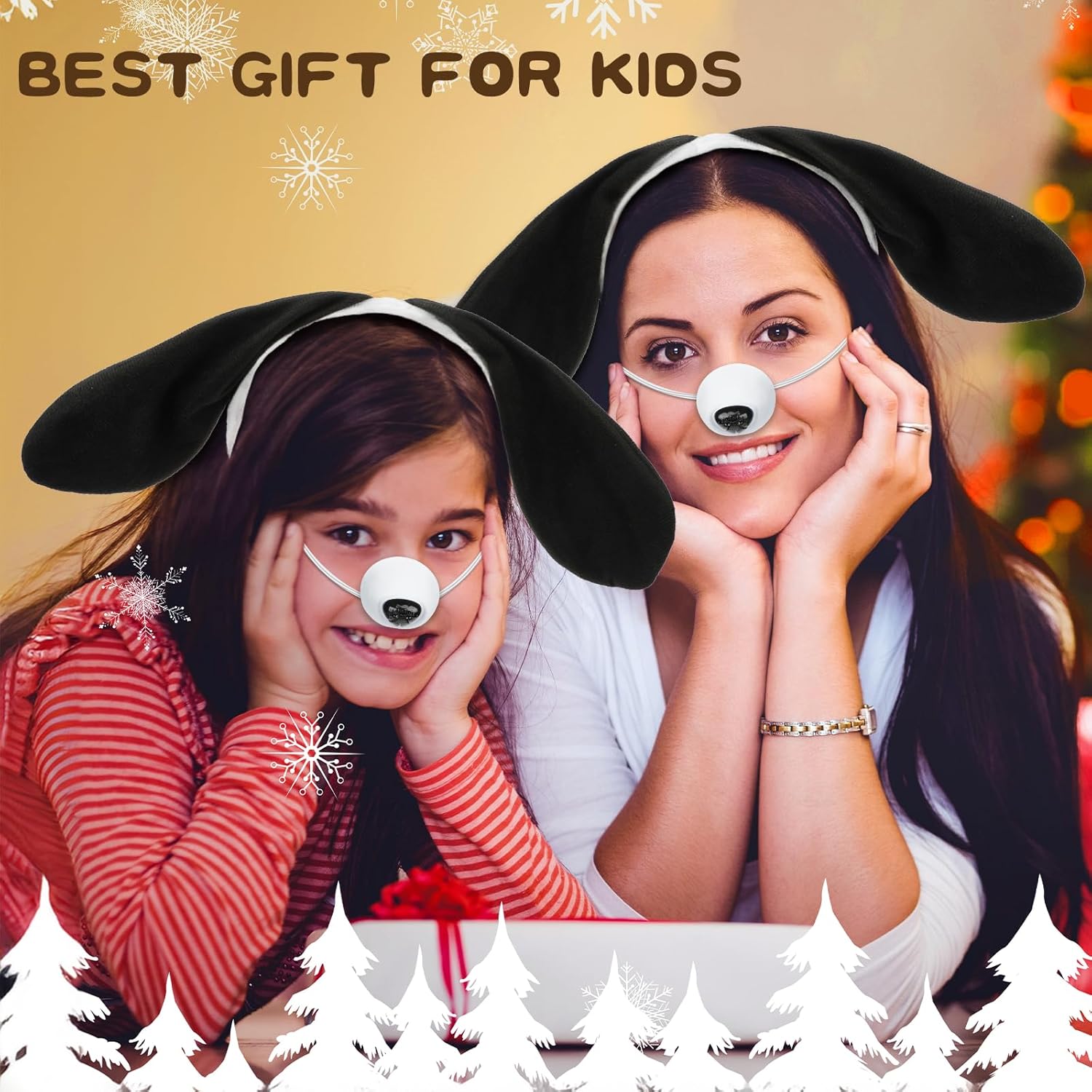 Coopay 10 Pieces Puppy Dog Costume Set Headband, Bow Tie, Tail, Fake Nose and Puppy Paw Gloves Animal Costume Accessories - Image 7