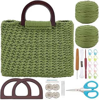 ACRNIGHEET Crochet Bag Kit for Beginners Crochet Purse for Women DIY Tot...