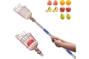 Extendable Fruit Picker Pole - Apple Picker Tool with Basket for Cherry...