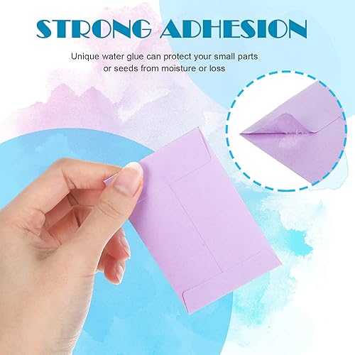 Miniatura 10 de 500 sobres de monedas pequeñas, sobres pequeños para efectivo, autoadhesivos, mini sobres para almacenamiento de semillas para el hogar, boda,