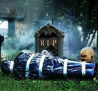 Halloween Decorations Dead Corpse 60 inch Outdoor Hanging Death Victim Props Decorations Scary Fake Body Bag Indoor Outdoor Halloween Props Creepy Decor Haunted House Hanging Decorations (Black)