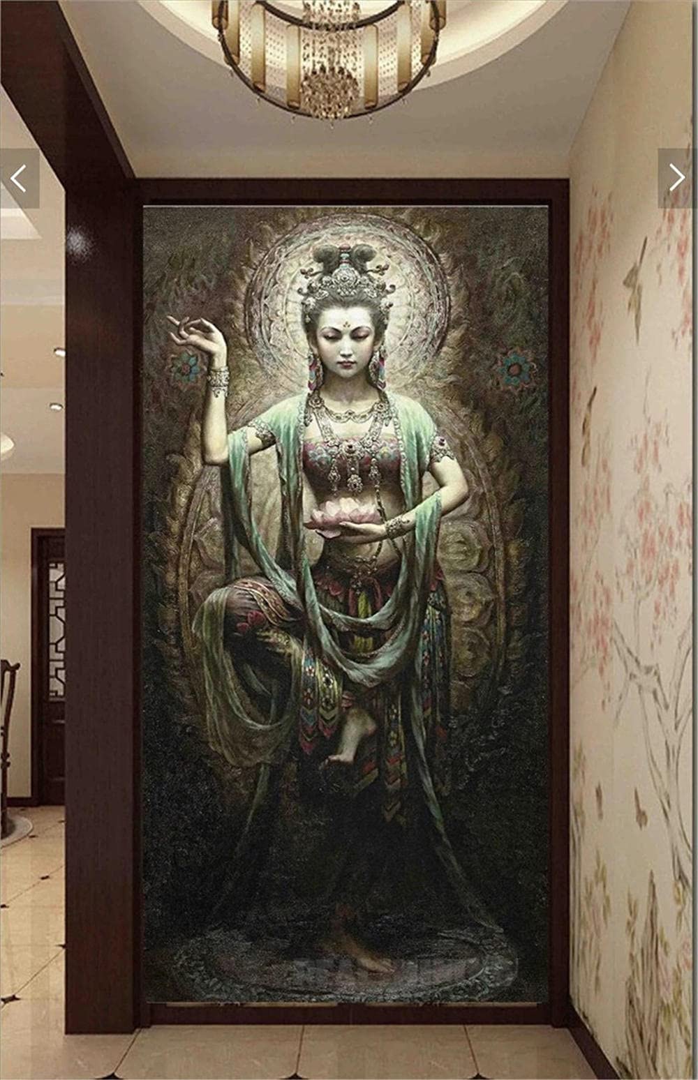 Malowanie diamentami pełne kwadratowe wiertło Dunhuang taniec, DIY 5D diamentowy obraz według numerów zestawy duży haft haft haft krzyżykowy stras płótno diament sztuka rzemiosło do dekoracji ścian domu (60 x 120 cm, 24 x 48 cali)