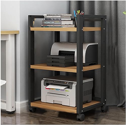 Miniatura 10 de Shelves Removable Audio Stand CD Rack Corner Rack Component Cabinet Stereo Rack Audio Tower with Height Adjustable Wooden Shelf for