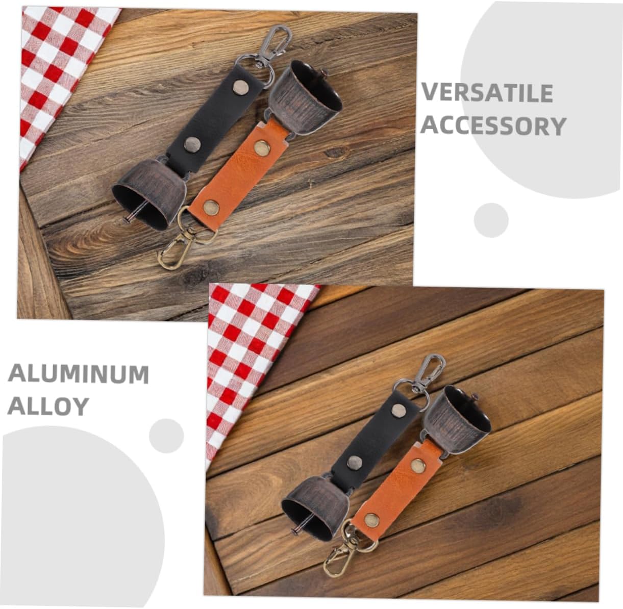 4Pcs Bear Bells Set Loud Outdoor Bear Prevention Equipment Multi Functional Keychain Pendant for Hiking Camping and Dog Accessories Elegant Design