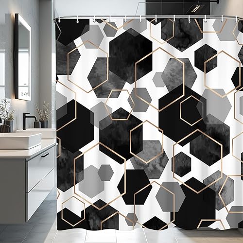 Cortinas de ducha de flamenco rosa para baño, cortina de ducha floral de 72 pulgadas de ancho x 72 pulgadas de largo, hoja de palma verde, planta