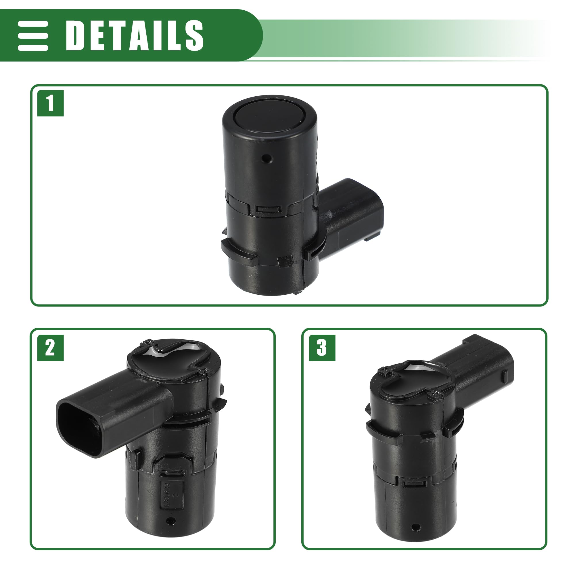 QUARKZMAN Capteur De Stationnement Arrière pour Volvo XC90 03-06 4pcs | Noir, ABS Et Métal, 4,6x4,5x2,7cm, OE30765108, Pour Volvo C70 06-13, S40 04-12, S60 05-09, V50 05-12, V70 05-07