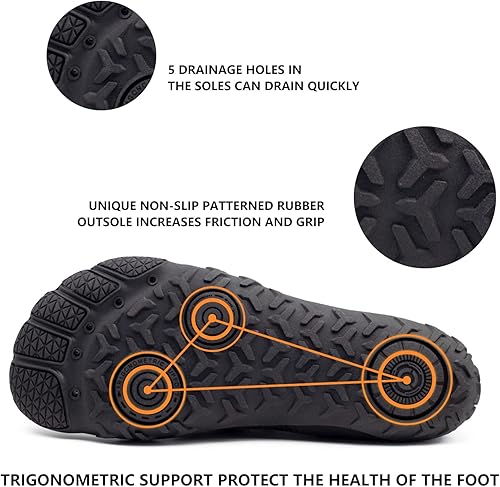 Miniatura 3 de Valennia Zapatos de agua para hombre y mujer, secado rápido, para natación, playa, senderismo, deportes, atléticos, acuáticos, para buceo, barco,