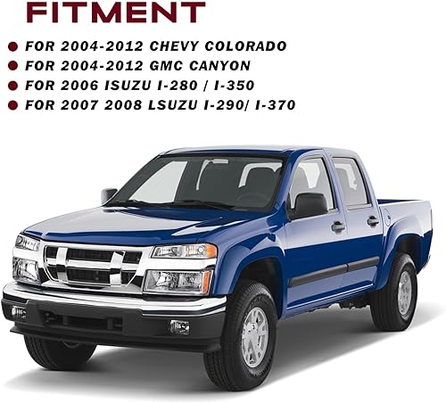 Miniatura 6 de JSBOYAT Conjunto de faros delanteros con luces de parachoques, 4 piezas compatible con Chevy ColoradoGMC Canyon 04-12, Isuzu I-Series 06-08, faro