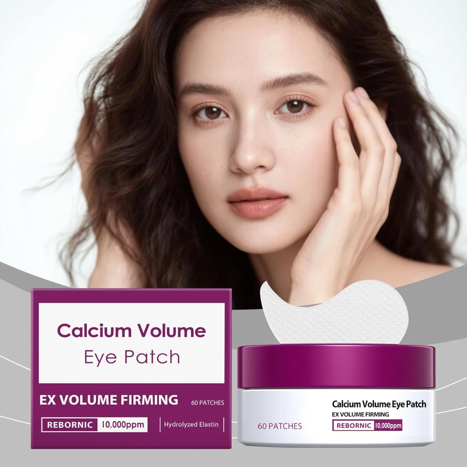 Wapnia plastry pod oczy, hydrożelowe plastry pod oczy, opuchnięte oczy i ciemne koła, kolagen infused anti-aging, ujędrniające żelowe pady nawilżające do cienkich linii i suchości, codzienna