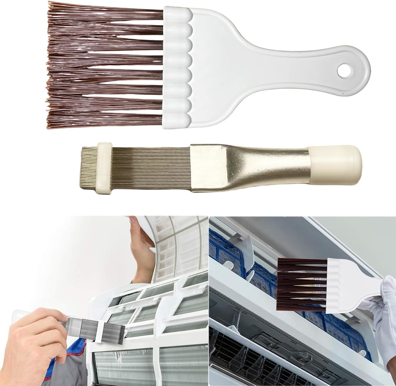 Air Conditioner Fin Cleaning Kit, HVAC Coil Cleaner Set AC Fin Comb Brush image 5