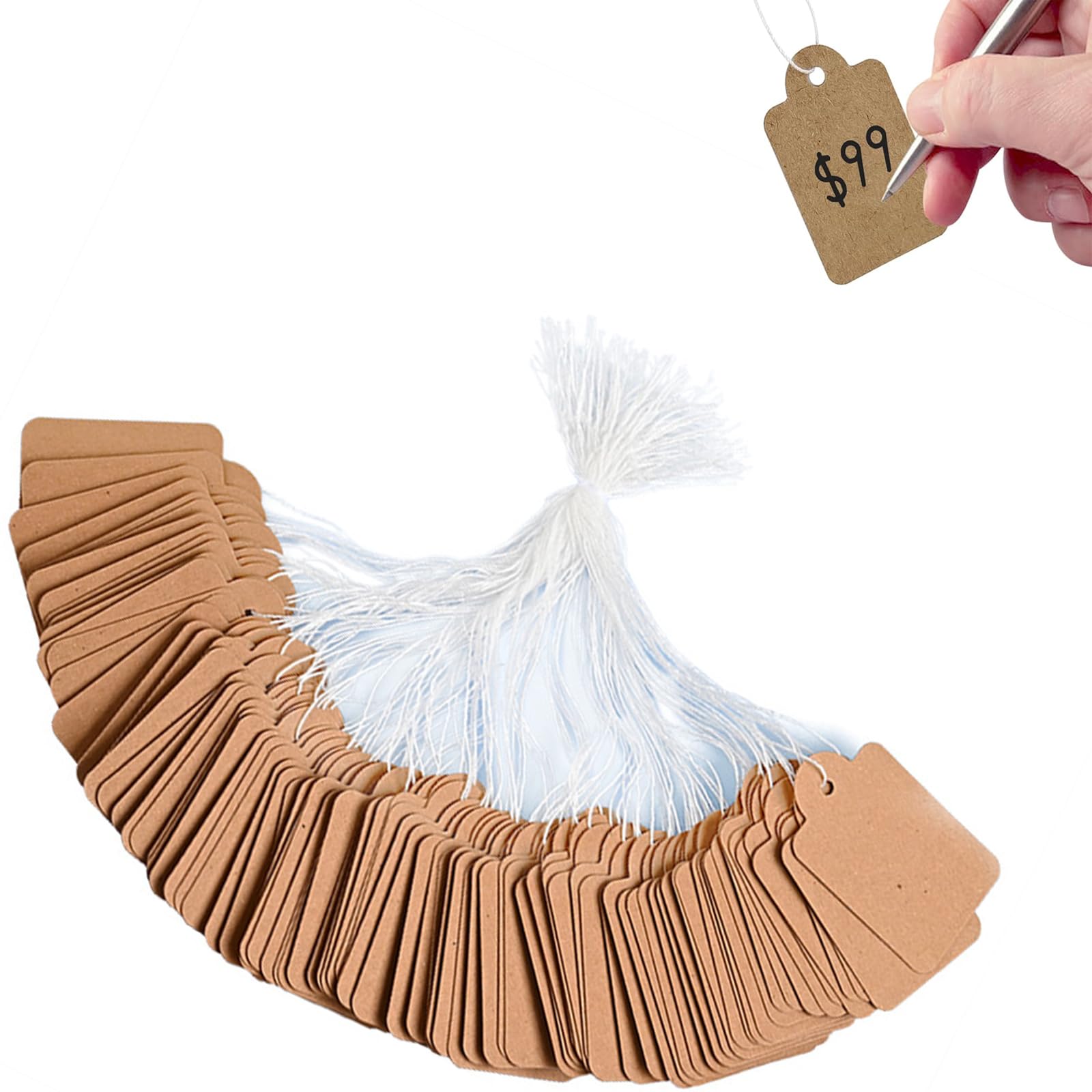 Amazon | LEACAGR 値札 200枚 (茶色) 値札タグ プライスタグ ラベル