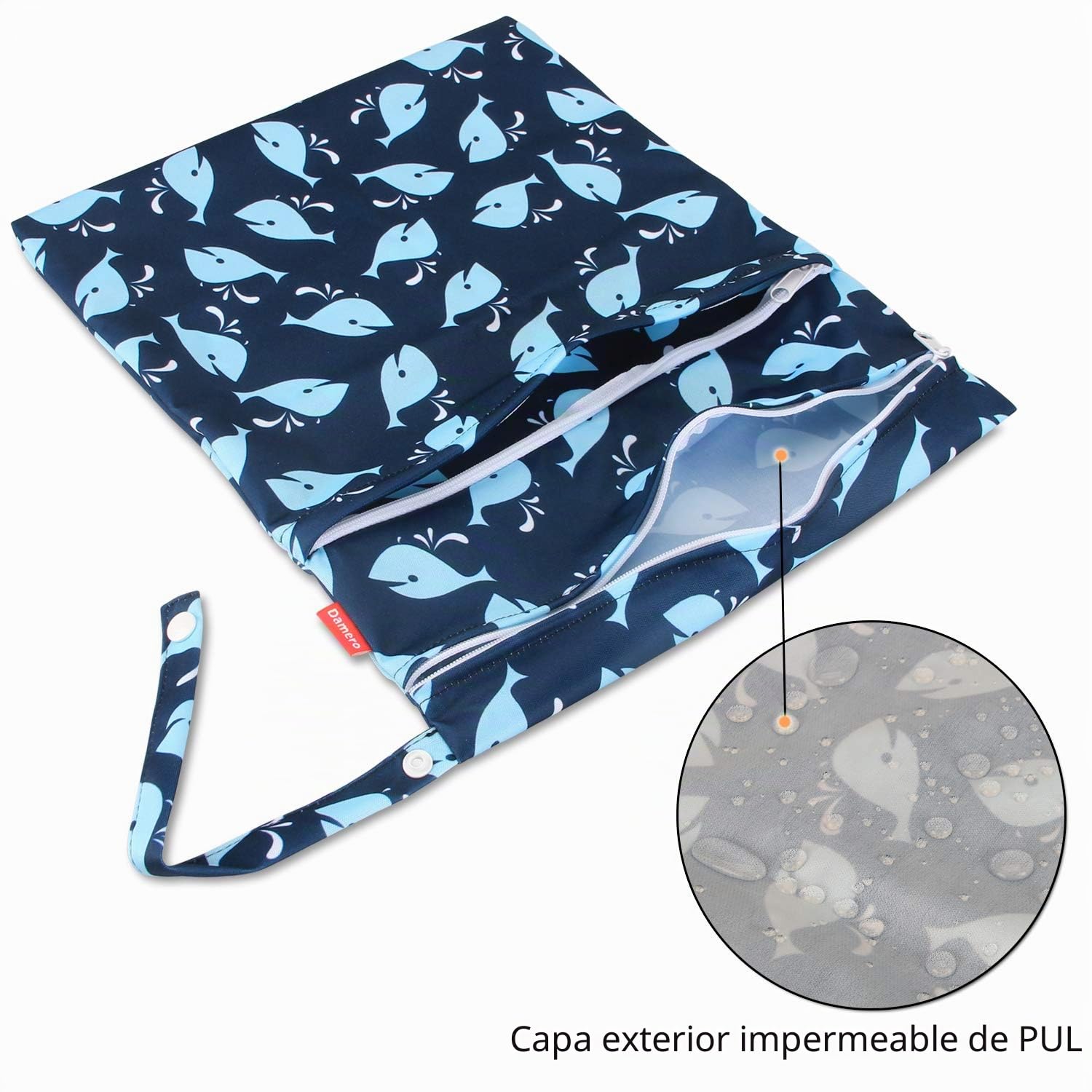 Damero 3 Piezas Bolsa Pañales Impermeable, Bolsa para la Ropa de Bebé y Cambio de Pañales