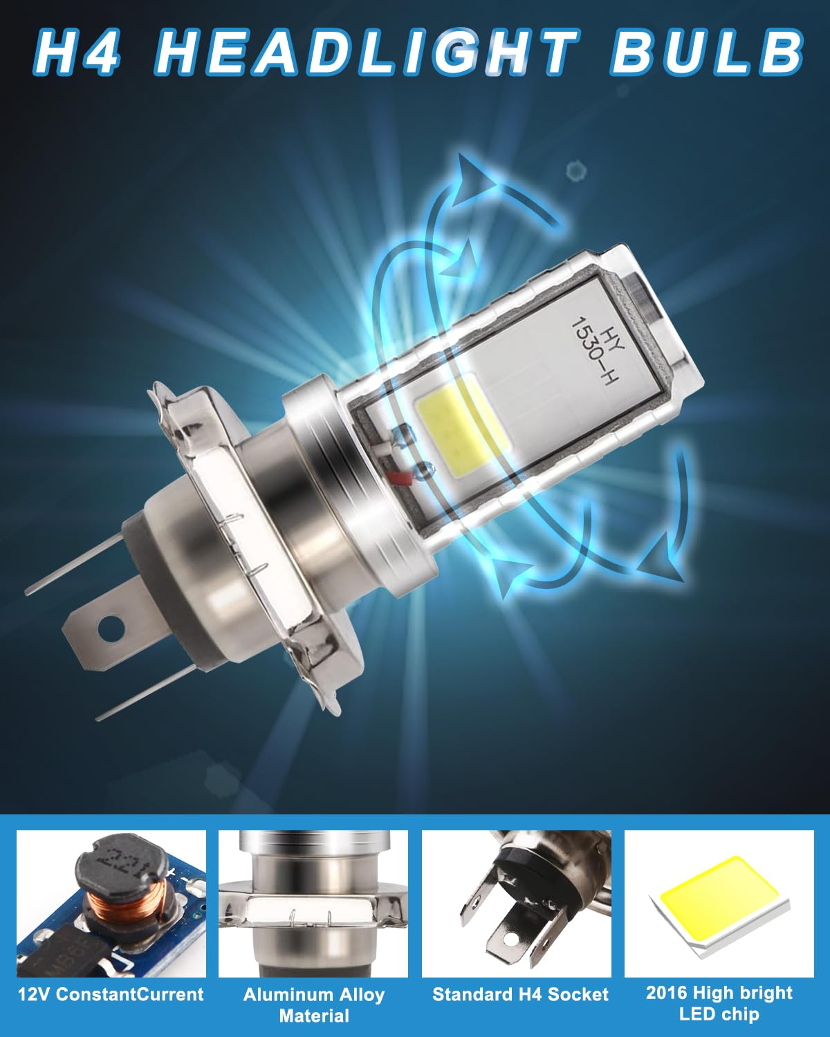 Foco Led Para Motocicleta Faros H6 Ba20d H4 Moto 12v | Meses Sin Interés - Foto 5