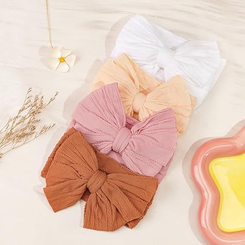 Miniatura 22 de CÉLLOT - Diademas de nudo superelásticas y suaves con moños, bandas para el cabello y accesorios para recién nacidas, bebés, niñas pequeñas y niñas