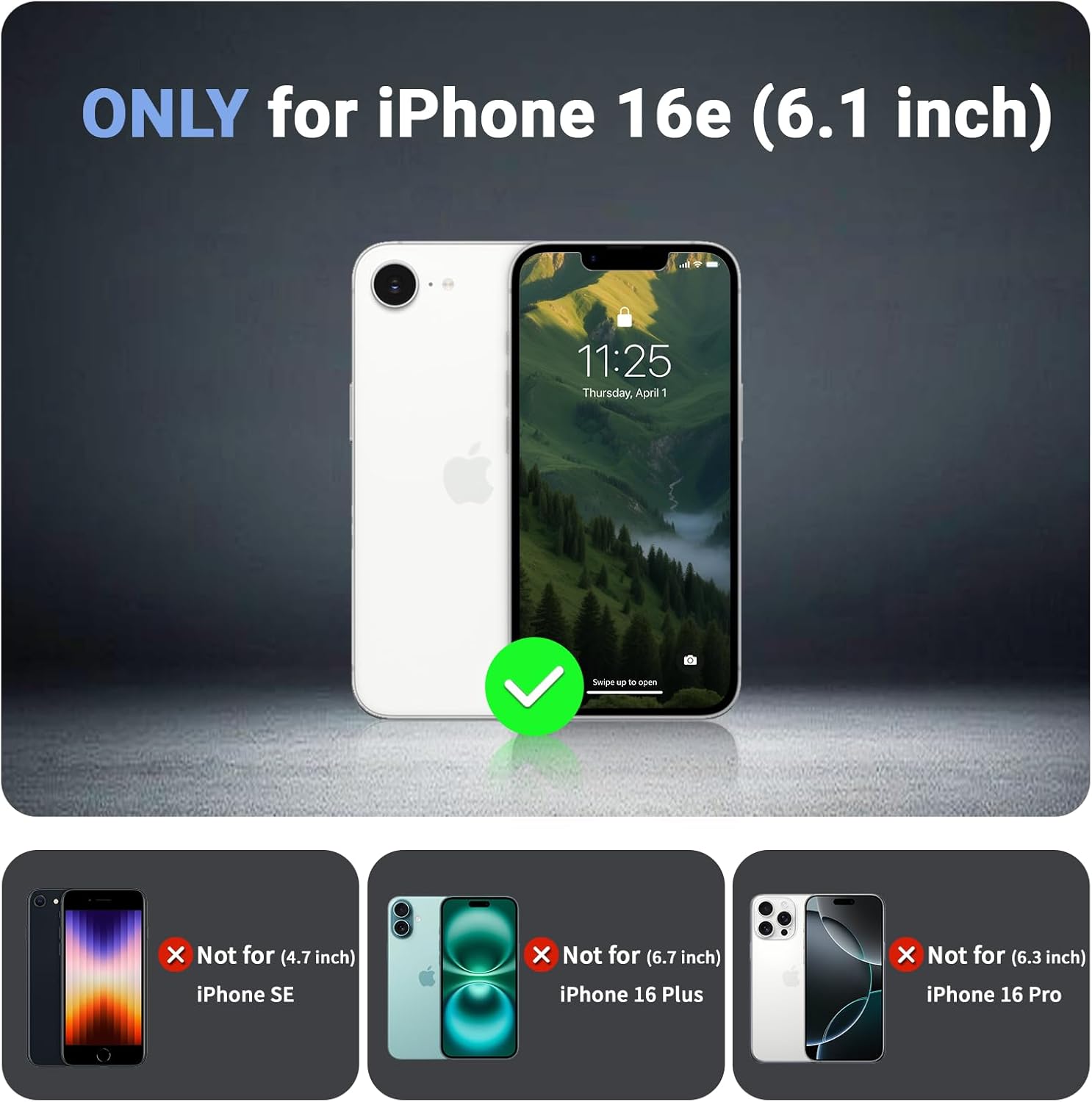 Magnetic for iPhone 16e Case, [Compatible with MagSafe][Military Grade Drop Protection][Heavy Duty Protection][Non-Slip][Shockproof] 2-Layer Durable Bumper Phone Case 6.1''-Army Green - Image 7