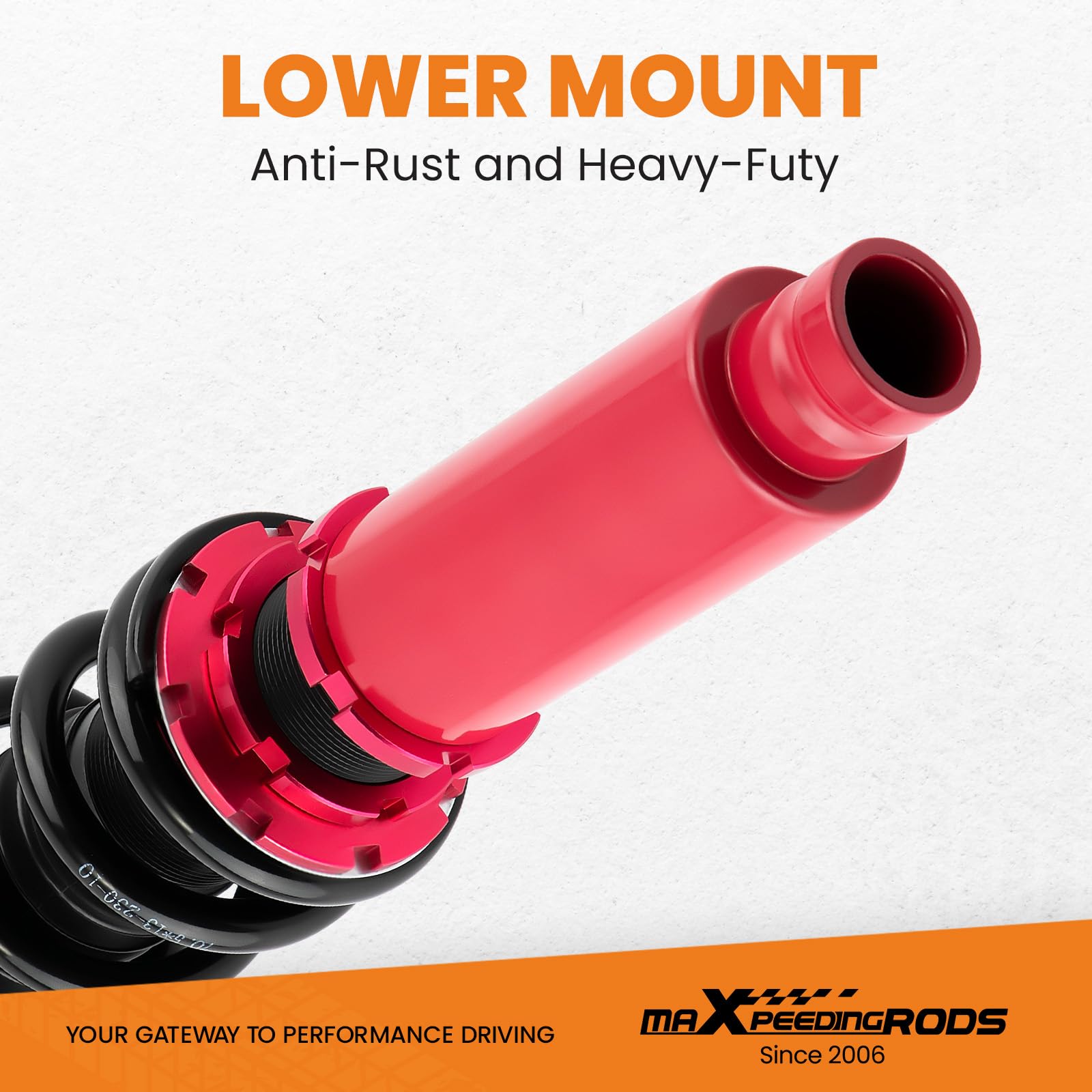 maXpeedingrods Suspensión roscada de dureza ajustable para Accord Bj. 03-07 para Acura TSX 04-08 Rojo