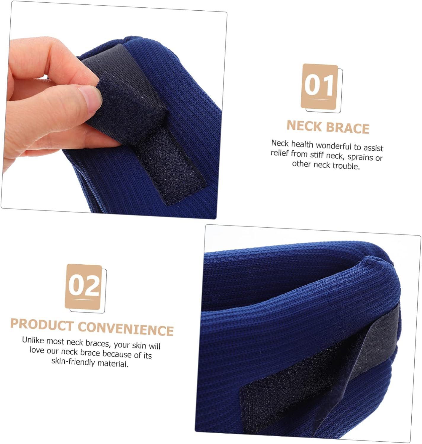 Thick Protector Comfortable Neck Brace Adjustable Skin-Friendly Material Fast Sweat Absorption