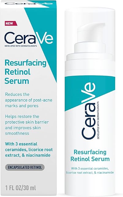 CeraVe Resurfacing Retinol Serum with Ceramides & Niacinamide for Blemish-Prone Skin 30ml