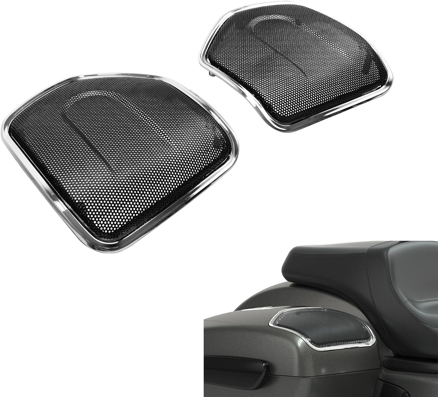 Green-L Saddlebag Speaker Lid Grills Fit for Indian Chieftain 2019-2025 Challenger Limited 2020-2025 Roadmaster Limited 2021-2025 Pursuit Dark Horse 2022-2025