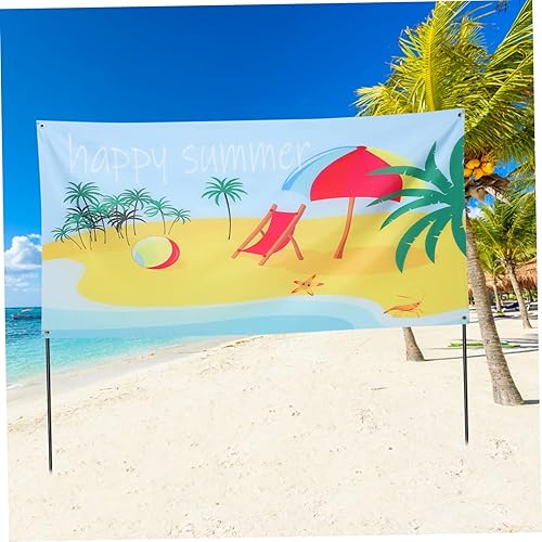 Miniatura 9 de 4pcs Beach Background Cloth sea Ocean Photography Backdrop Beach Backdrop mariposas decorativas para pared Summer Beach Party Backdrop Polyester