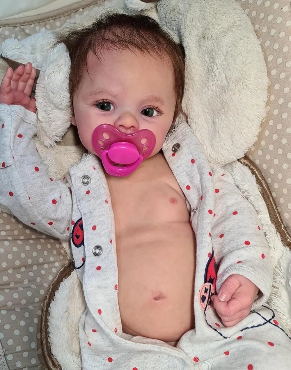 Anano Realistic Baby Dolls Silicone Full Body 18 Inch Soft Life Like Newborn Baby Dolls Girls That Look Real Babies Lifelike Reborn Waterproof Baby Doll Alive Washable