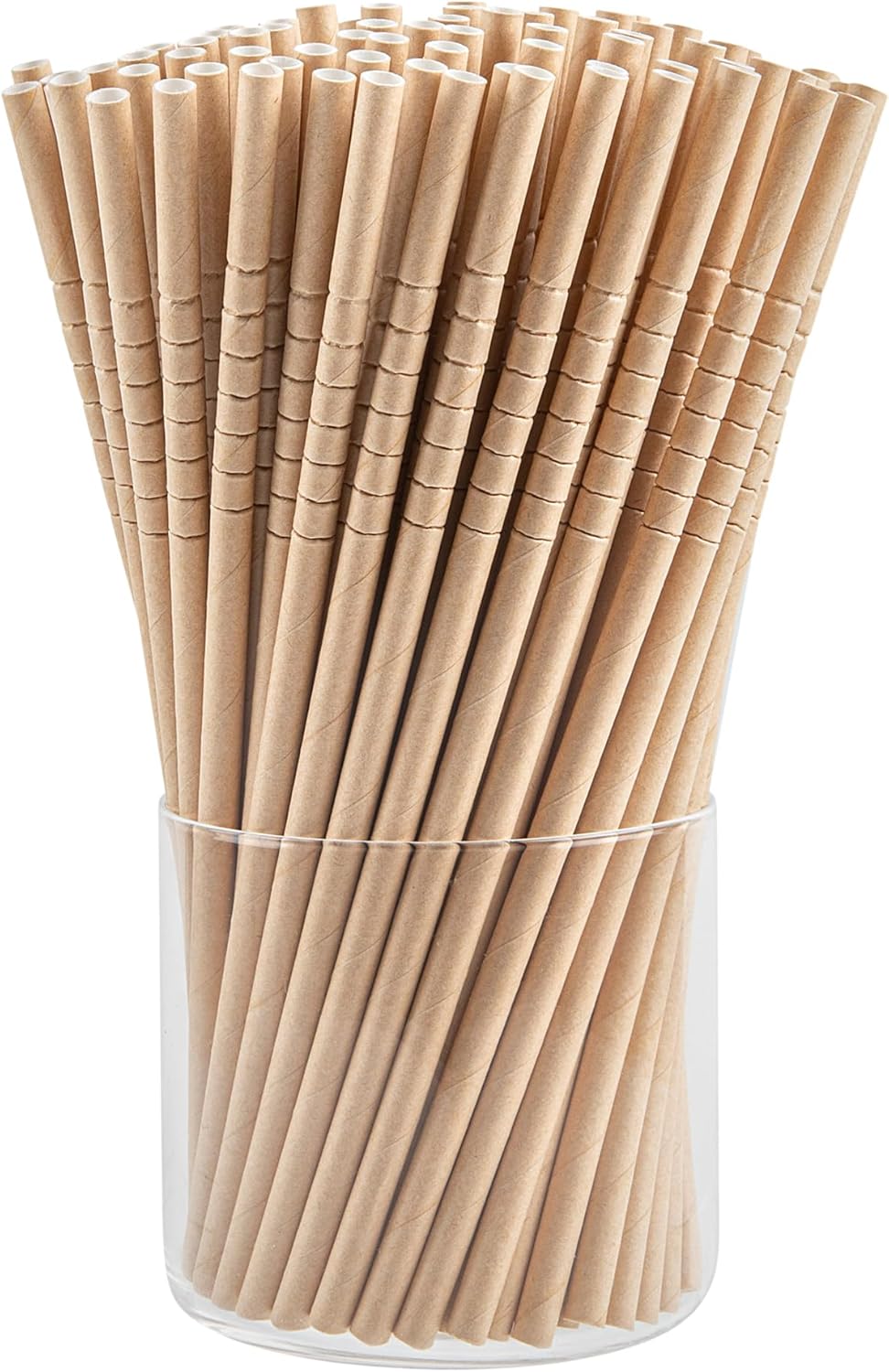 Restaurantware Paper Straws 1000 Pack of 7.75 Inch Flexible Drinking Straws Unwrapped Brown Disposable for Cold and Hot Drinks