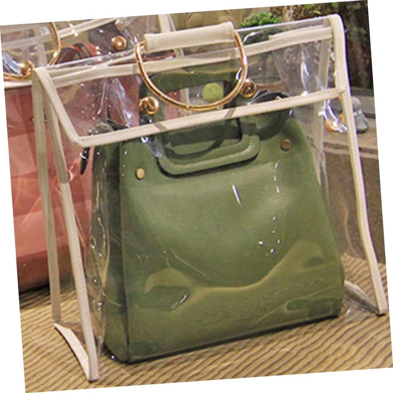 Homoyoyo Organizadores de Bolsos Transparentes PVC Colgantes 2 Piezas | Identifica Contenido al Instante, Almacenamiento Suspendido, Formato para Mantas y Mochilas