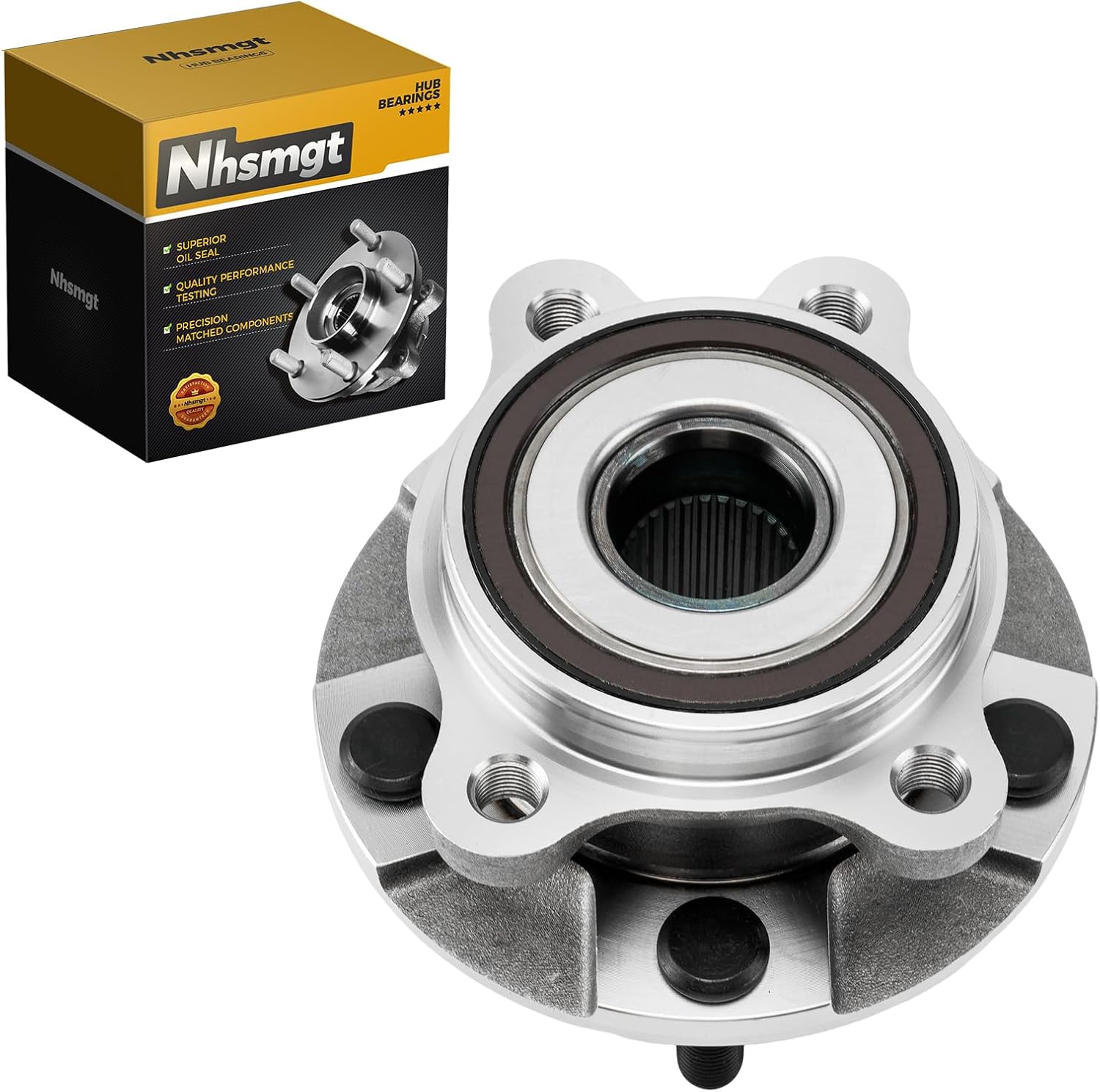 513258 Front Wheel Bearing and Hub Assembly Fit for Toyota RAV4 2006-2018, Mirai 2016-2020, for Scion tC 2011-2016, 5 Lugs, w/ABS