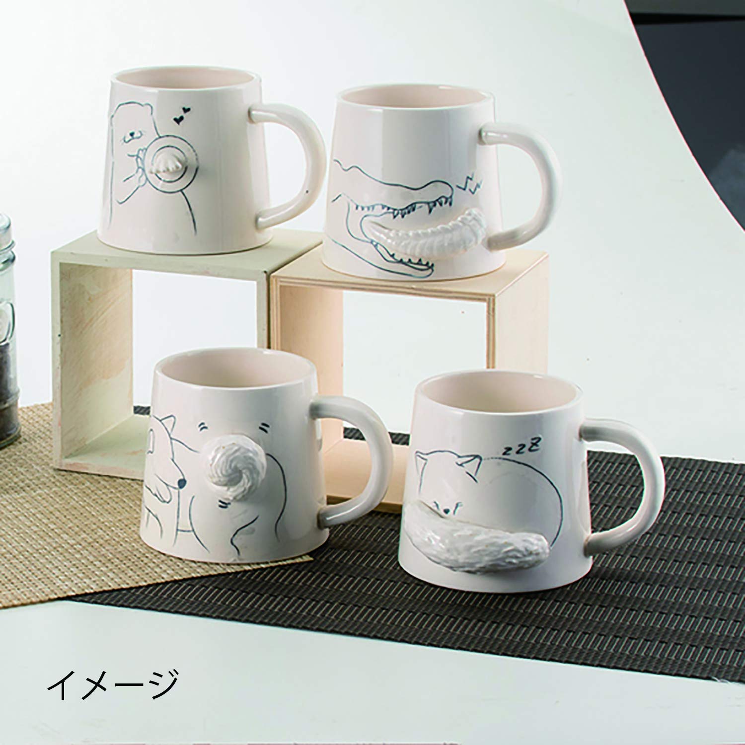 Amazon.co.jp: サンアート 立体動物 マグカップ 犬 SAN3155-1 350ml