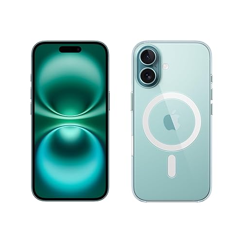 Apple iPhone 16 128 GB - Azzurro + Custodia MagSafe trasparente