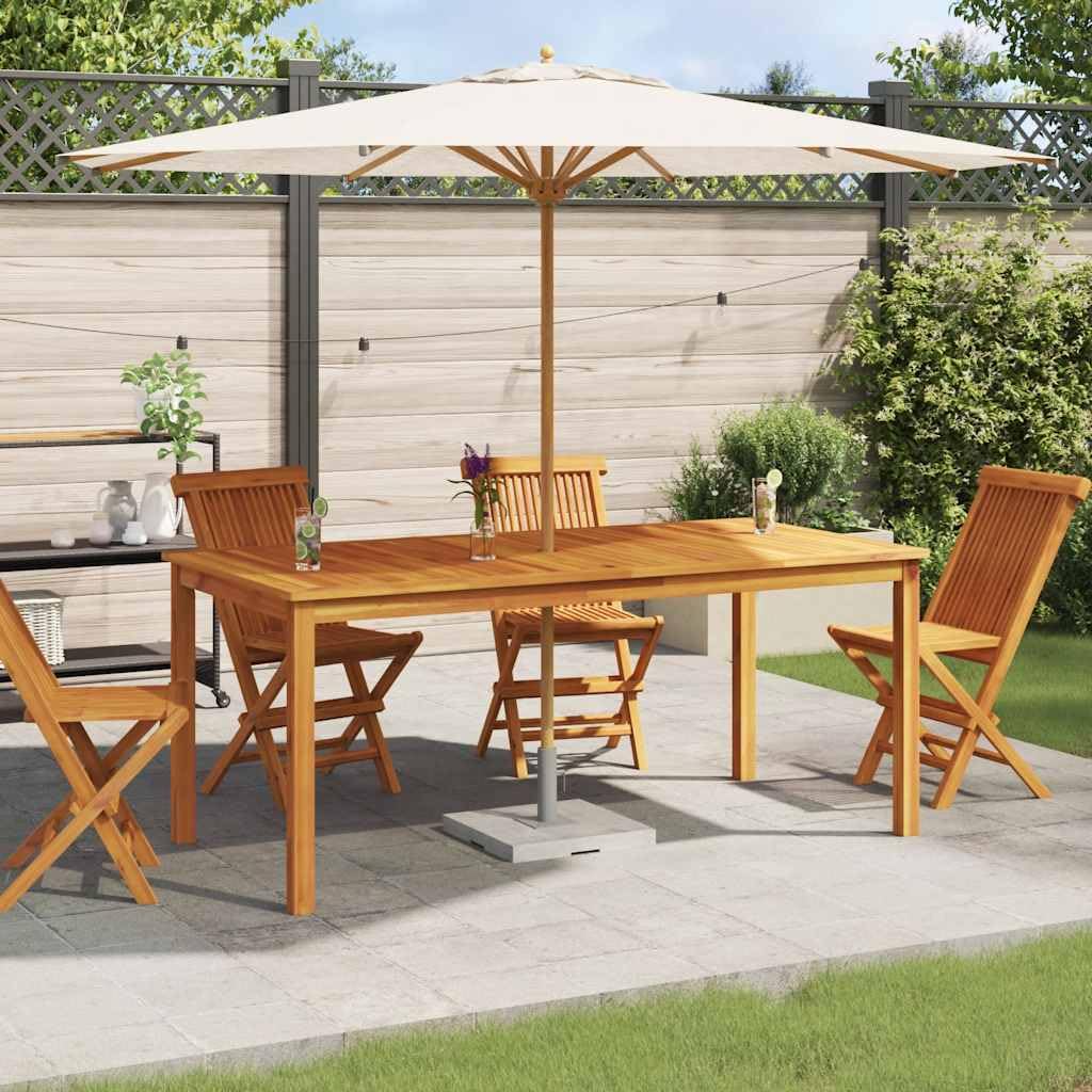 Tavolo da pranzo da giardino, in legno massiccio di acacia, 180 x 90 x 75 cm | fascino rustico, robusto piano del tavolo, facile da pulire, ideale per terrazza