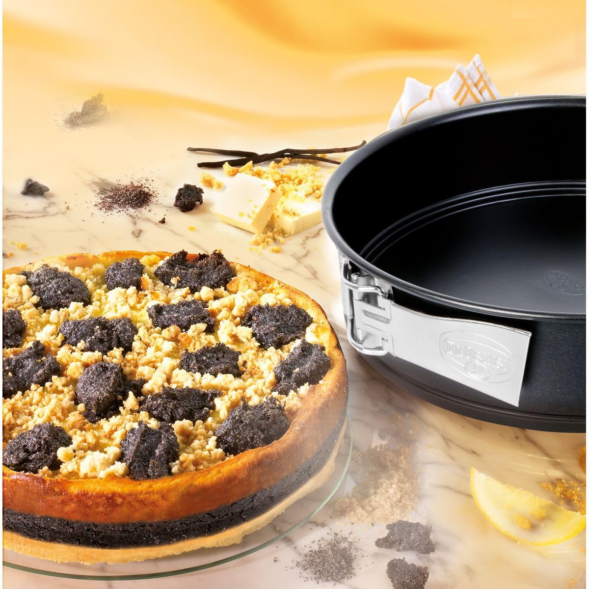 Dr. Oetker Tradition 26 cm Non-Stick Bakeware Springform, Black