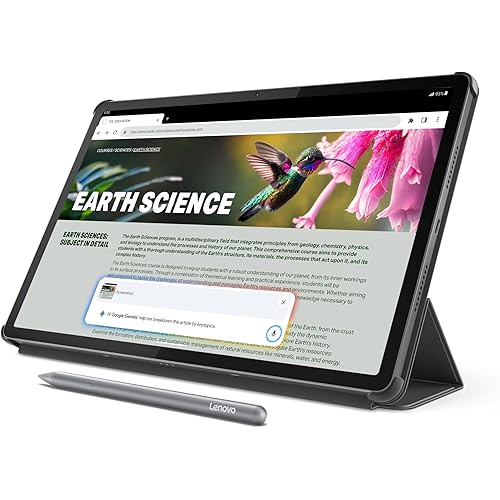 Lenovo Idea Tab Pro with Google Gemini - Student Tablet - 12.7” 3K LCD Display - 8 GB Memory - 128 GB Storage - MediaTek Dimensity 8300 - Includes Pen and Folio Case