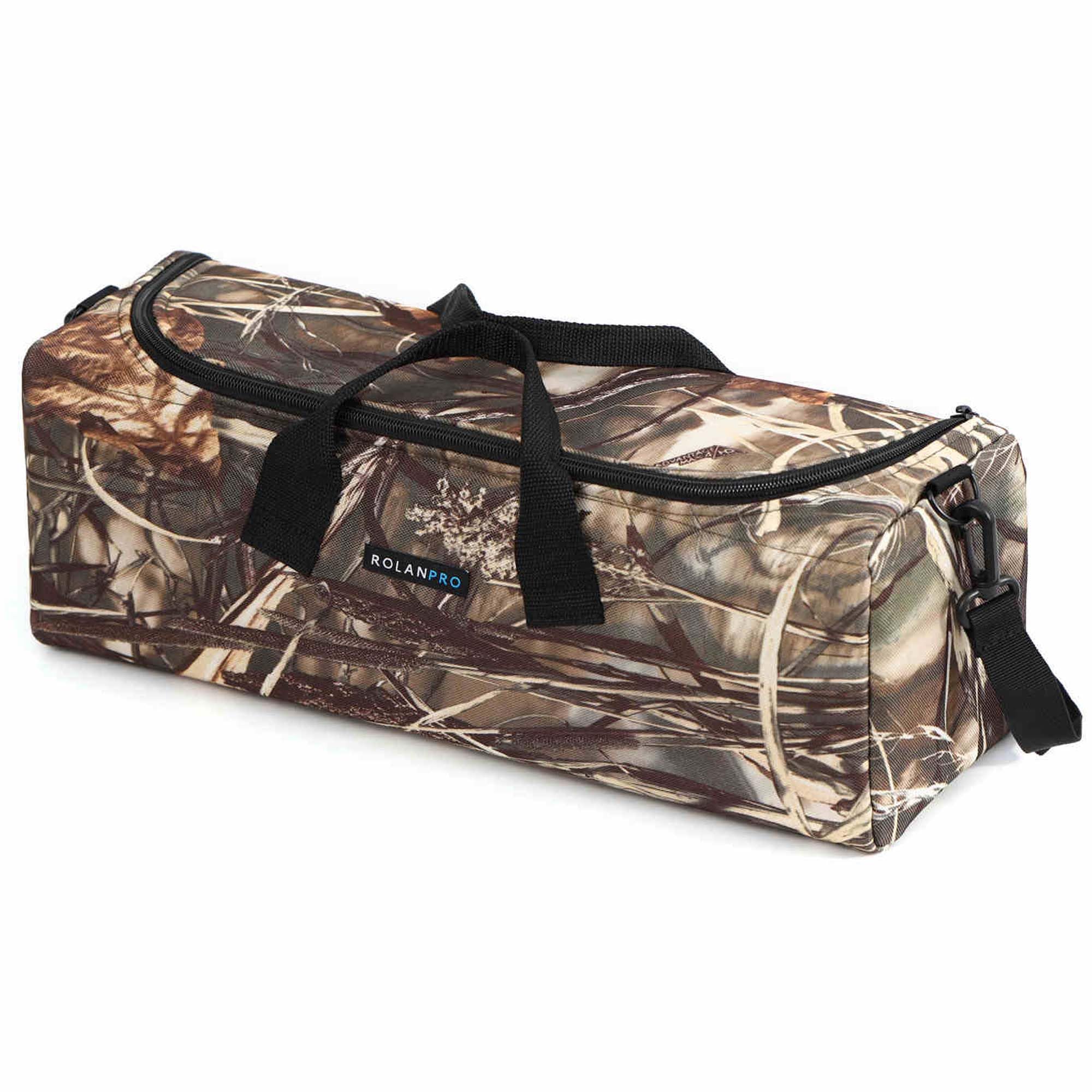 Rolanpro Lente de cámara de camuflaje Bolsa portátil para NIKON NIKKOR Z 7.087-23.622 in f/5.6-6.3 VR, Teleobjetivo bolsa de almac