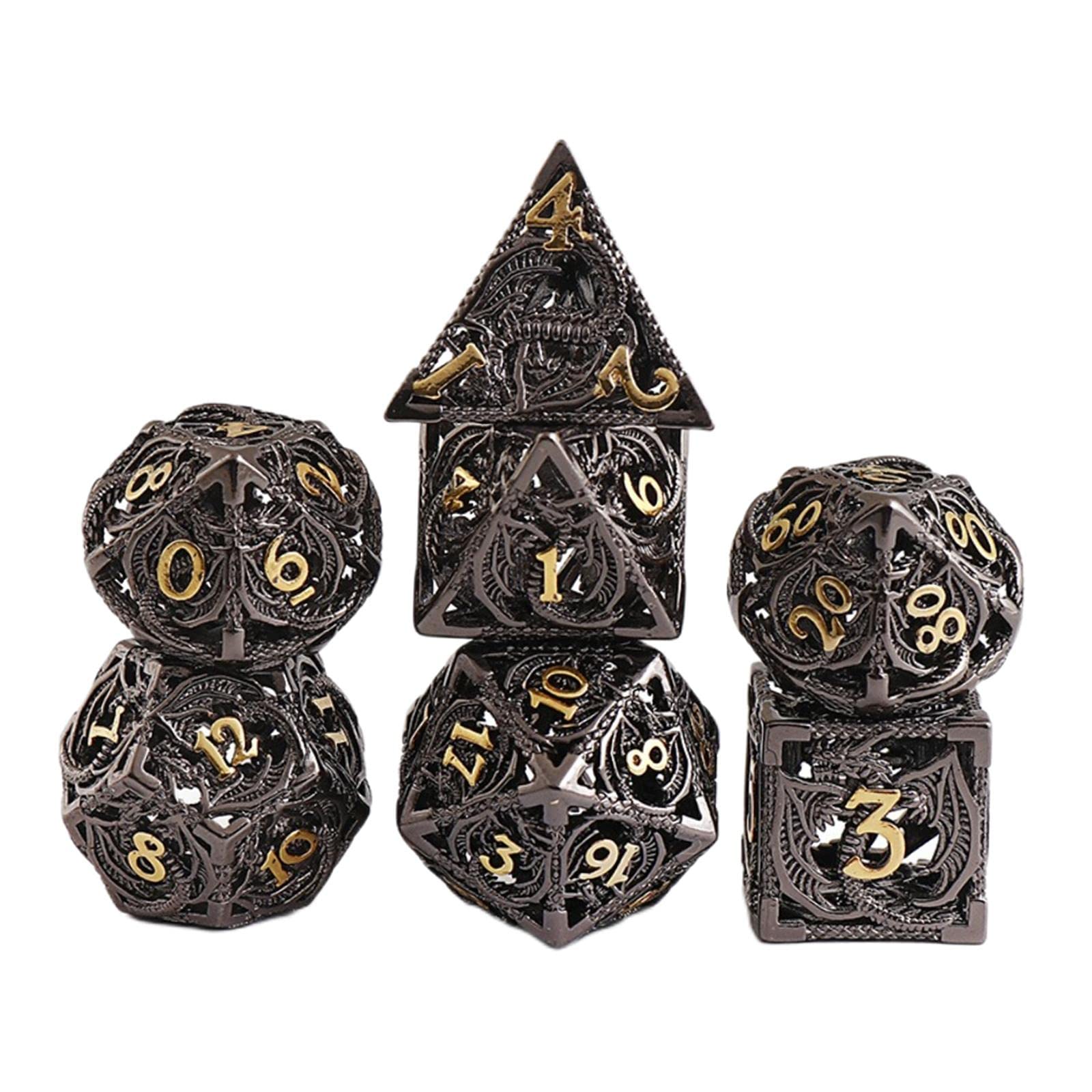LOOM TREE® 7Pcs Hollow Metal DND Dice Set with Carry Case for D&D PRG Math Teaching| Games | Role Playing Games | Dungeons & Dragons | Accessories & Dice (B0CHRK7VRN) Amazon Price History, Amazon Price Tracker