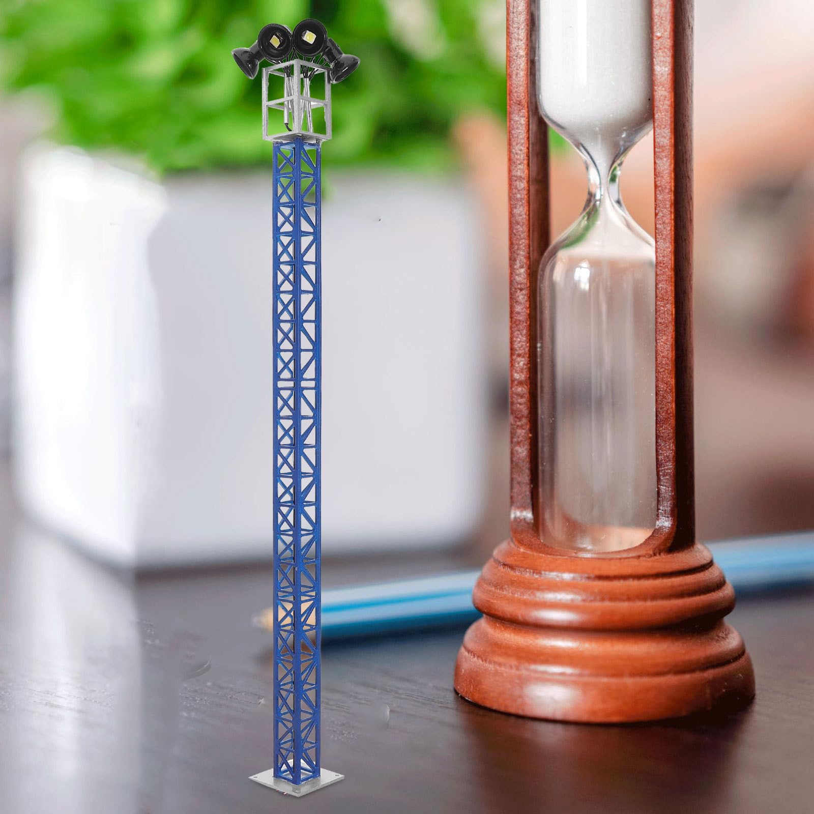 KALLORY 3pcs Miniature Railroad Signal Light Train Table Accessories Scene Decor Mini House Decor Mini Landscape Light