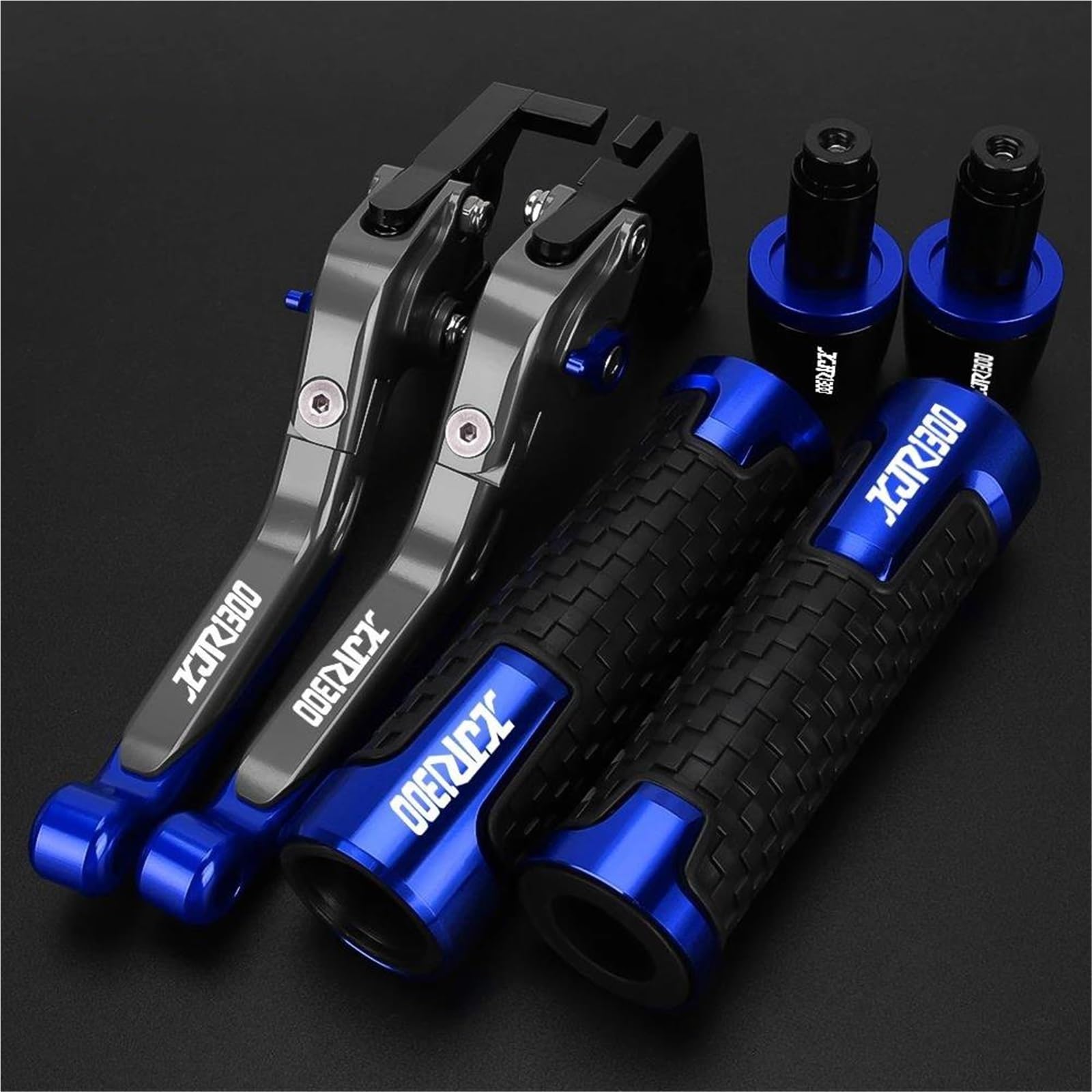 Tgvselpj Blue 3 Motorcycle Part Folding Extendable Moto Adjustable Clutch Brake Levers Handbar Grips Ends For Y-Amaha Xjr1300 Xjr 1300 1995-2003(Blue 3)