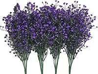 Vista 22 de CATTREE Arbustos artificiales, plantas de plástico, hierba de bambú, arbustos verdes falsos, hojas verdes, bodas, interiores, exteriores, hogar