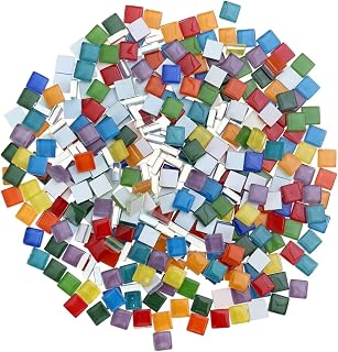 SEWACC 360pcs DIY Mosaic Tiles Tray Kit Crystal Glass Tiles Mosaic Handmade Decoration Art Supplier Puzzle